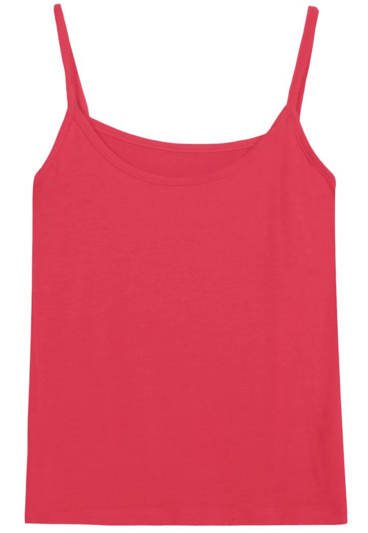 Romwe Rose Red Spaghetti Strap Slim Vest