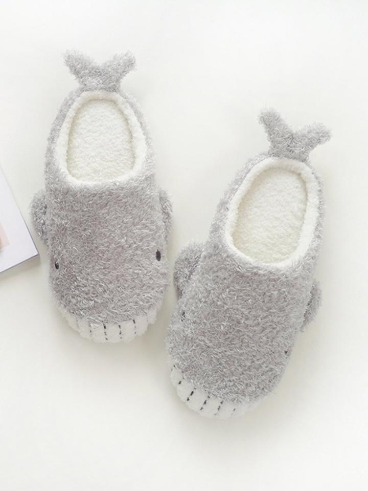 Romwe Fluffy Dolphin Slippers