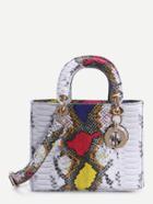 Romwe Multicolor Snake Embossed Handbag With Strap
