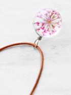 Romwe Glass Flower Ball Shaped Pendant Necklace