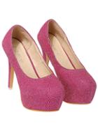 Romwe Pink High Heel Platform Shoes