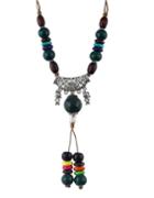 Romwe Green Long Beads Necklace For Women