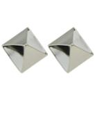 Romwe Silver Plated Geometric Stud Earrings