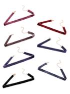 Romwe Multicolor Velvet Simple Skinny Choker Necklace Set