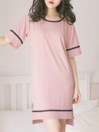 Romwe Split Side Ribbed Tee