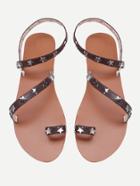 Romwe Star Studded Toe Ring Sandals