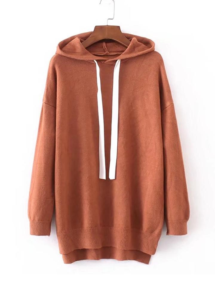 Romwe Longline Hooded Sweater