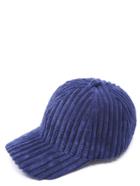 Romwe Navy Thick Corduroy Warm Baseball Cap