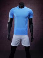 Romwe Men Manchester City F.c. Host Team T-shirt With Shorts