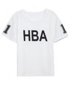 Romwe Hba Print Loose White T-shirt