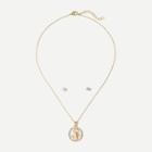 Romwe Scorpio Pendant Necklace & Earrings Set