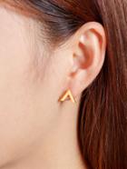 Romwe Letter V Design Stud Earrings