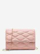 Romwe Quilted Flap Clutch Bag