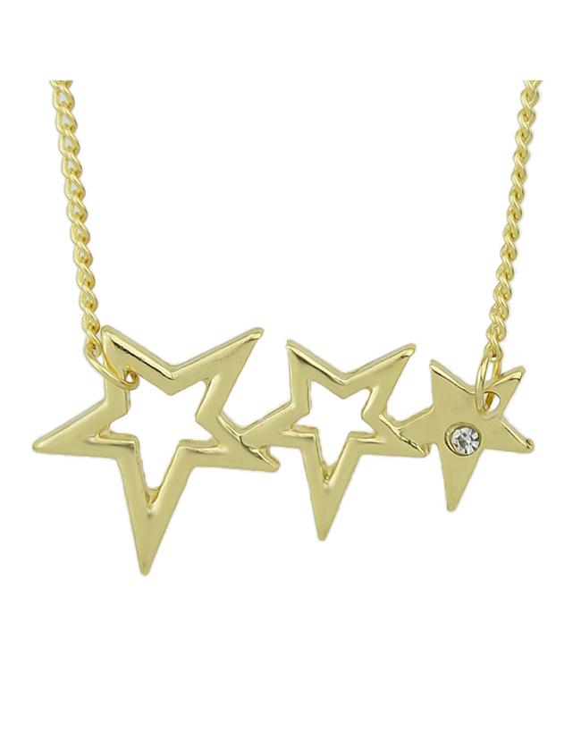 Romwe Best Friend Star Pendant Gold Necklace
