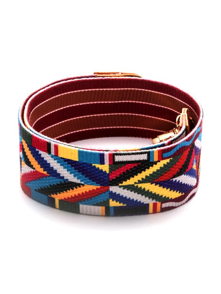 Romwe Khaki Geometric Print Shoulder Strap