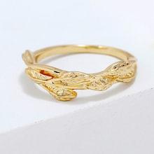 Romwe Leaf Design Vintage Ring