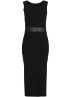 Romwe Round Neck Slim Black Dress