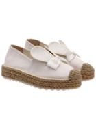 Romwe White With Bow Espadrille Flats