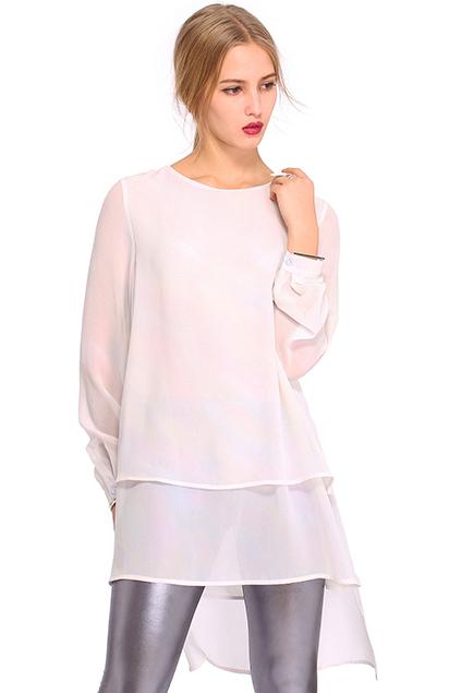 Romwe Layered Asymmetric Blouse