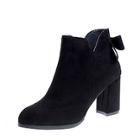 Romwe Side Zip Suede Ankle Boots