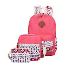 Romwe Chevron Detail Backpack With Clutch 3pcs
