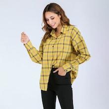 Romwe Plaid Drop Shoulder Shirt
