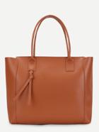 Romwe Over Sized Pu Tote Bag