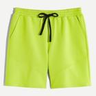 Romwe Guys Pocket Patched Drawstring Neon Shorts