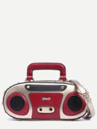 Romwe Gold Retro Radio Shaped Handbag With Strap