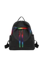 Romwe Vertical Double Zipper Backpack