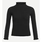 Romwe Ribbed Contrast Faux Fur Jumper