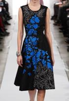Romwe Black Round Neck Sleeveless Bead Floral Dress