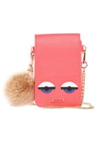 Romwe Smiling Face Stitching Watermelon-red Bag
