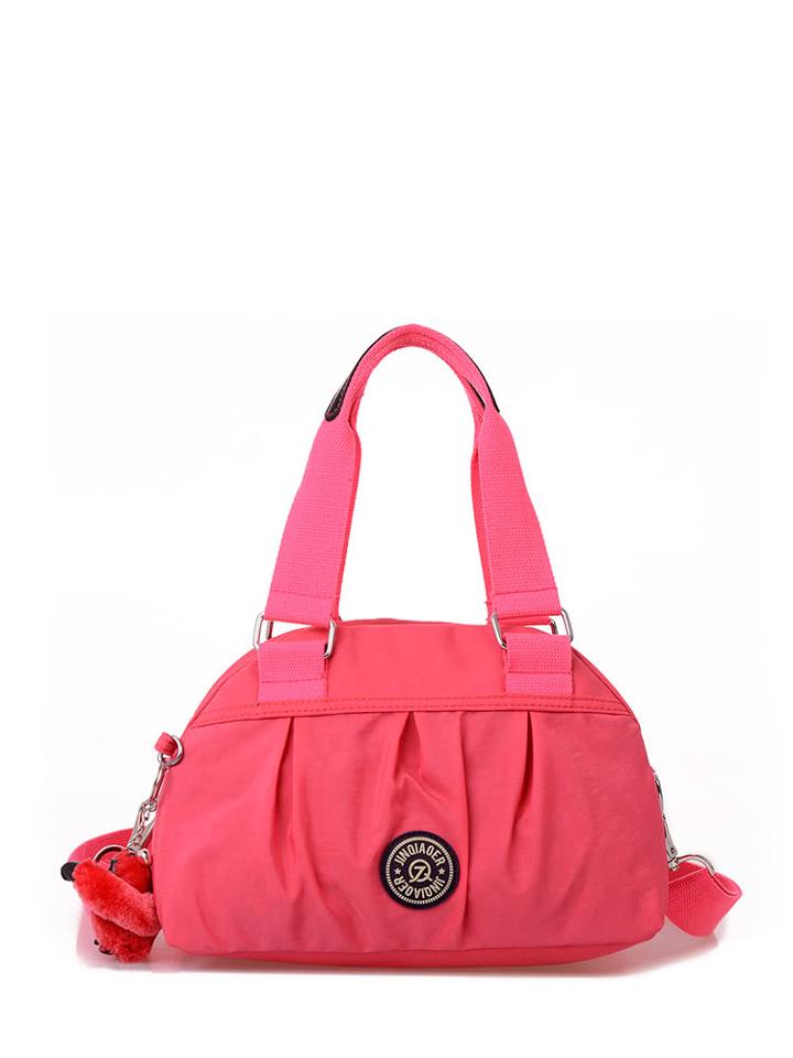 Romwe Faux Fur Orangutan Charm Detail Shoulder Bag