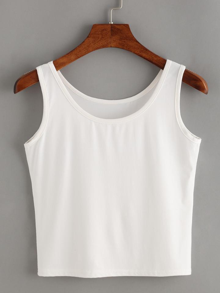 Romwe White Tank Top