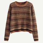 Romwe Geo Pattern Sweater