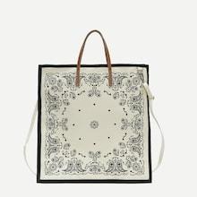 Romwe Paisley Print Canvas Tote Bag