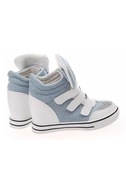 Romwe Buckled Sequined Casual Sneaker