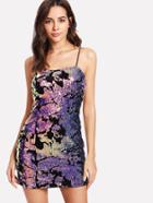 Romwe Sequin Cami Bodycon Dress