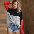 Romwe Color Block Longline Jumper