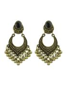 Romwe At-gold Vintage Beads Geometric Dangle Earrings