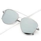 Romwe Men Top Bar Mirror Lens Sunglasses