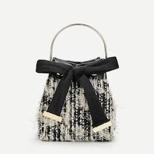 Romwe Tassel Detail Chain Bucket Bag