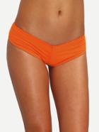 Romwe Shirred Low-rise Bikini Bottom