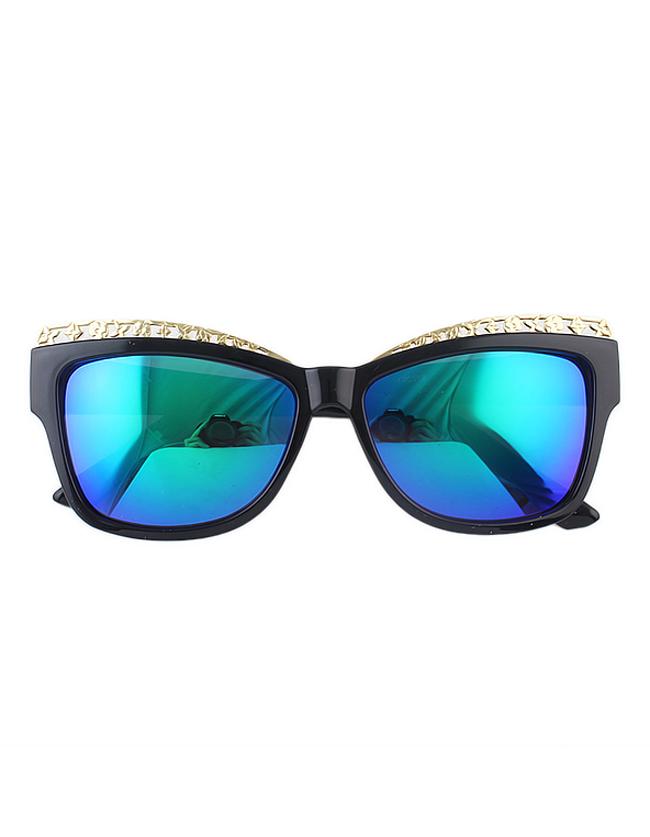 Romwe Lady Colored Oversized Green Fashionable Sunglasses