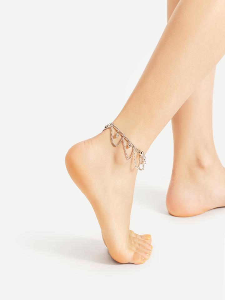 Romwe Bells Chain Ankle Bracelet