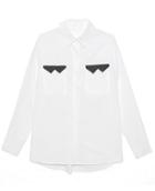Romwe Lapel Contrast Pockets Loose Blouse