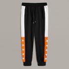 Romwe Guys Colorblock Panel Side Star Print Sweatpants