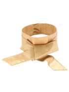 Romwe Gold Faux Leather Wide Wrap Belt