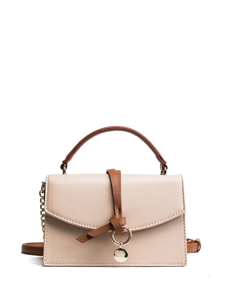 Romwe Knot Strap Crossbody Chain Bag